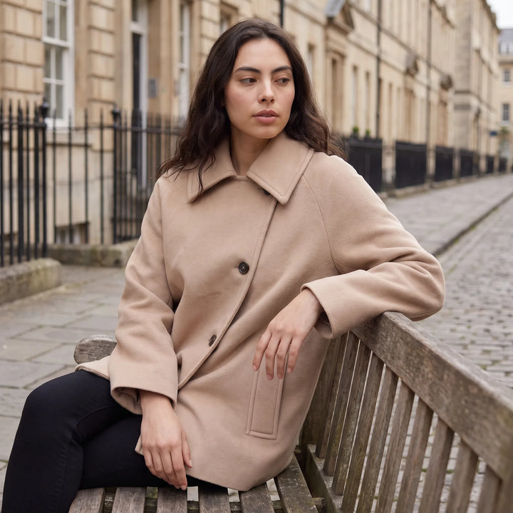 Oversized lange overcoat