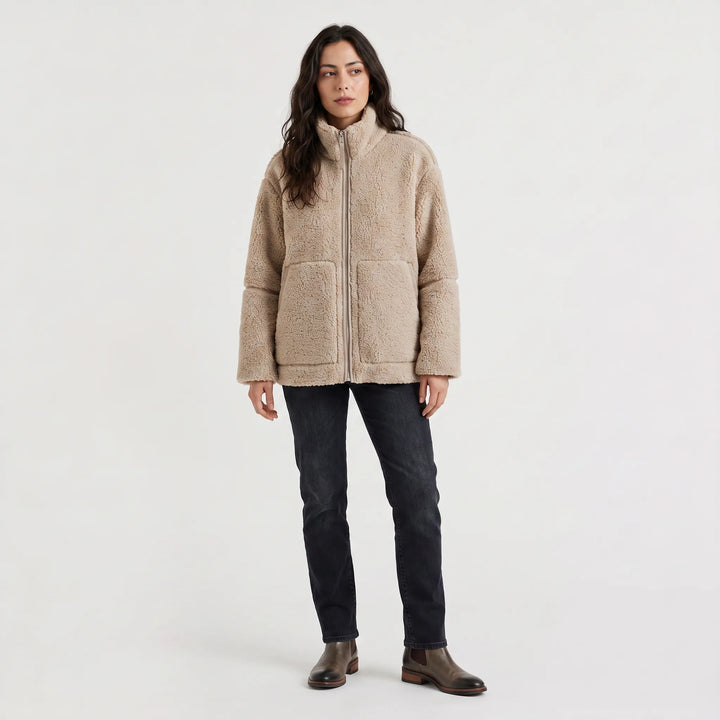 Oversized teddy fleece jas