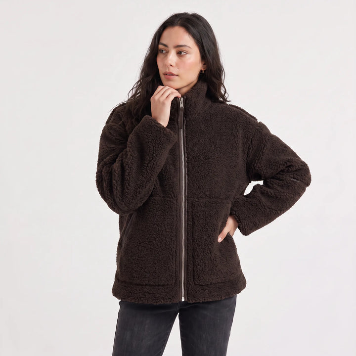 Oversized teddy fleece jas