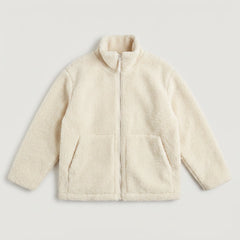 Oversized teddy fleece jacket