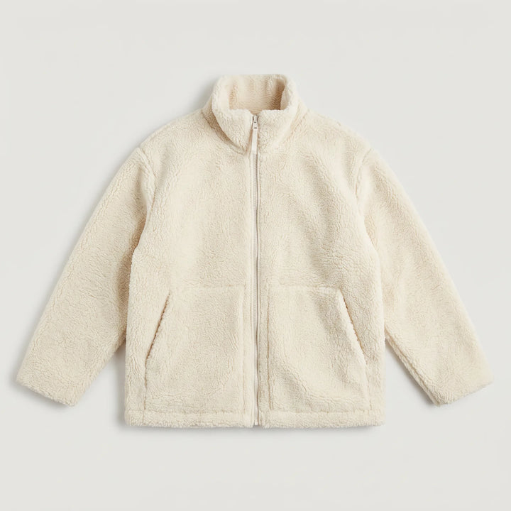 Oversized teddy fleece jacket