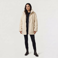 Oversized teddy fleece jacket