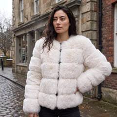 Faux fur jacket met lange mouwen