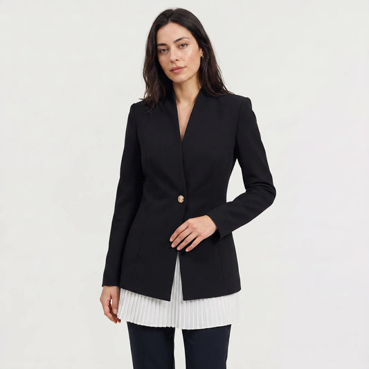 Blazer jacket met kantdetails