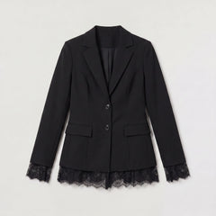 Blazer jacket met kantdetails