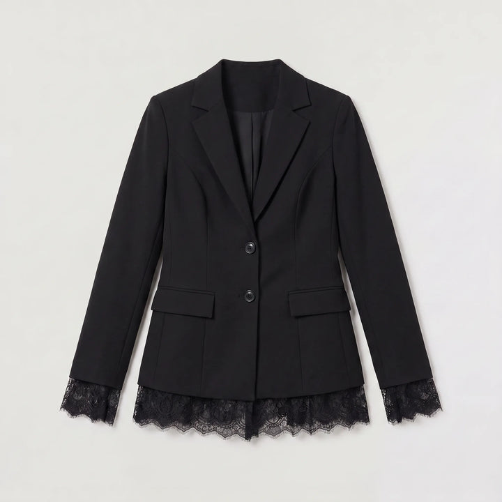 Blazer jacket met kantdetails