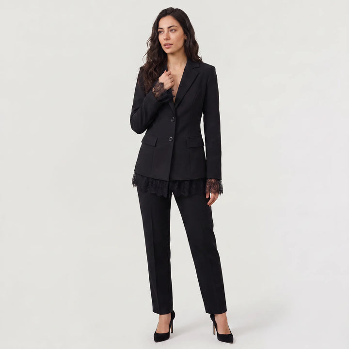 Blazer jacket met kantdetails