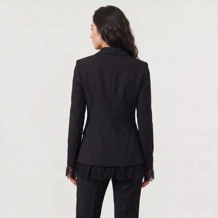Blazer jacket met kantdetails