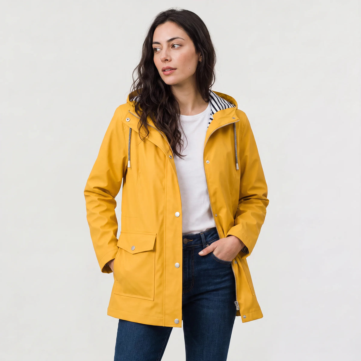 Hooded coat met capuchon