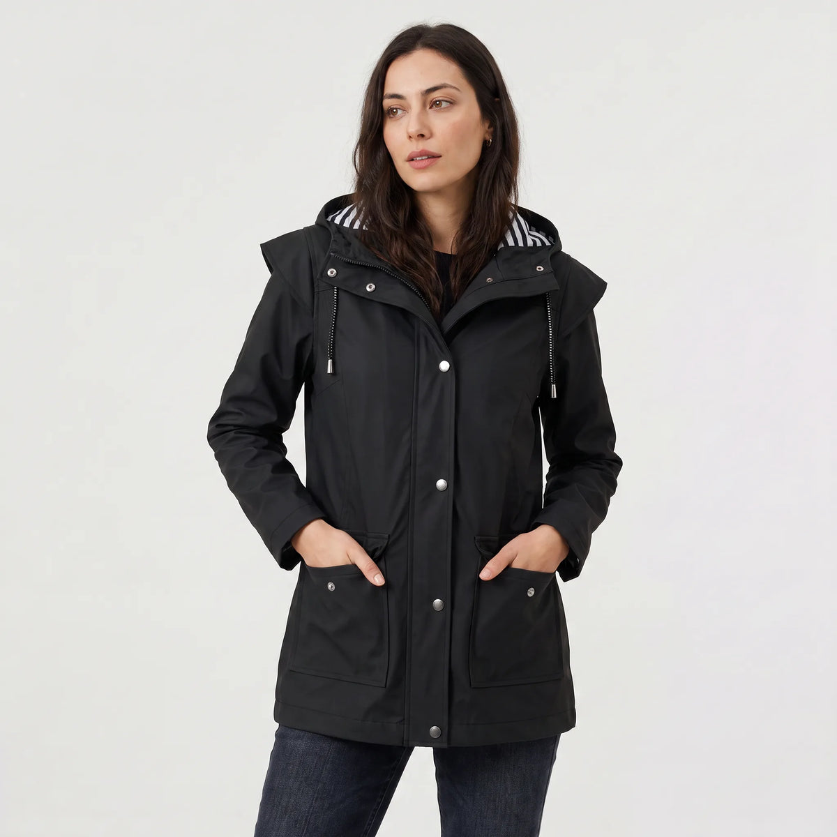 Hooded coat met capuchon