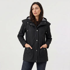 Hooded coat met capuchon