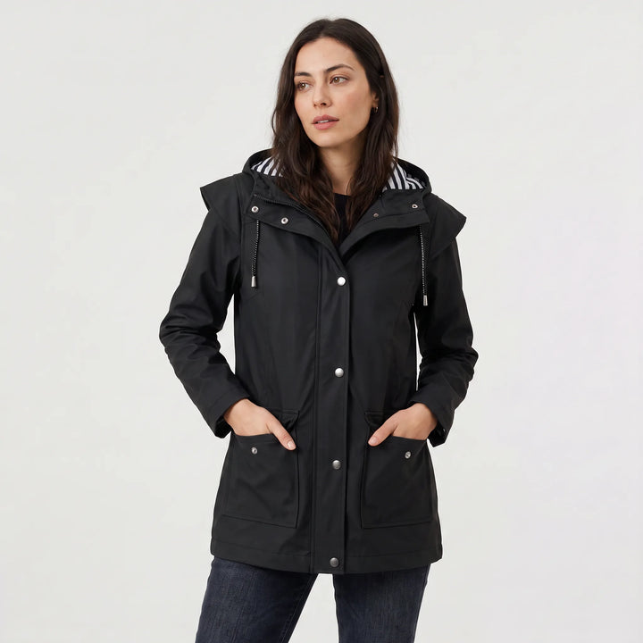 Hooded coat met capuchon