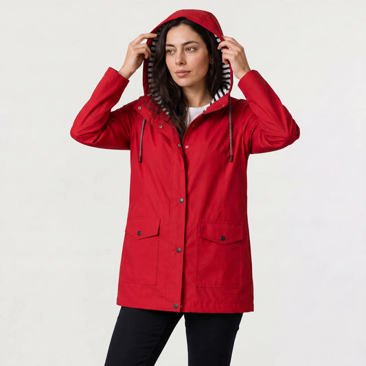 Hooded coat met capuchon