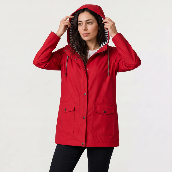 Hooded coat met capuchon