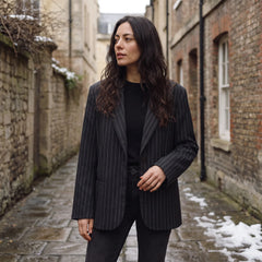 Oversized blazer met pinstripe