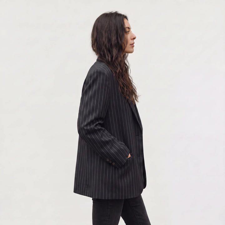 Oversized blazer met pinstripe