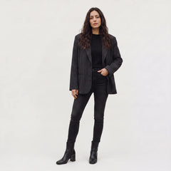 Oversized blazer met pinstripe