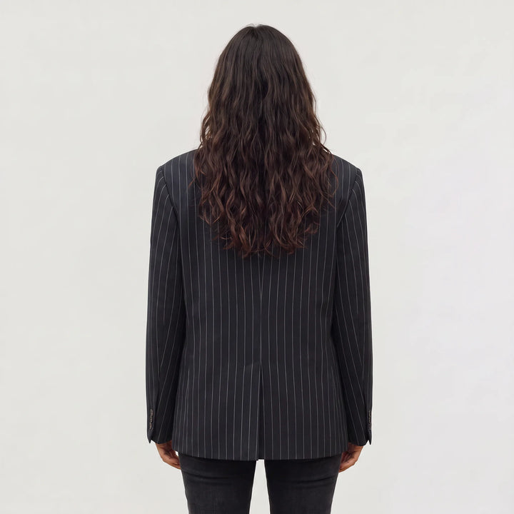 Oversized blazer met pinstripe