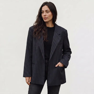 Oversized blazer met pinstripe