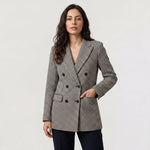 Blazer met houndstooth patroon