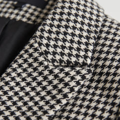 Blazer met houndstooth patroon