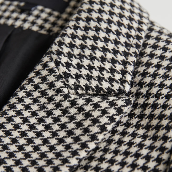 Blazer met houndstooth patroon