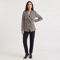 Blazer met houndstooth patroon