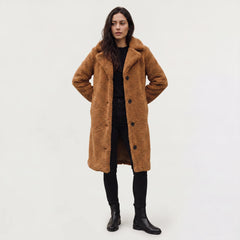 Longline teddy coat