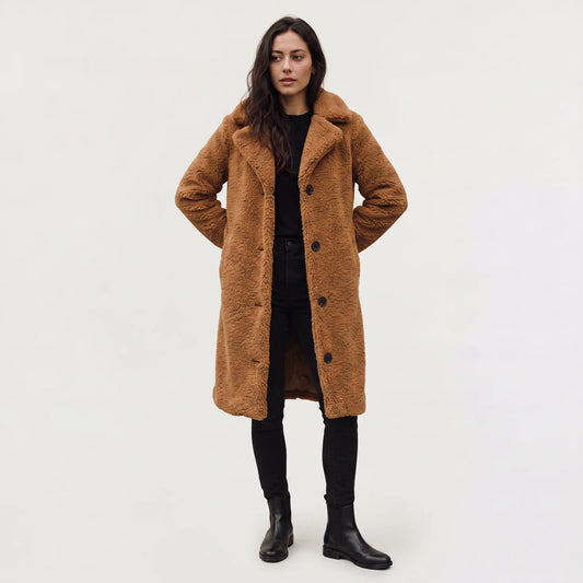 Longline teddy coat