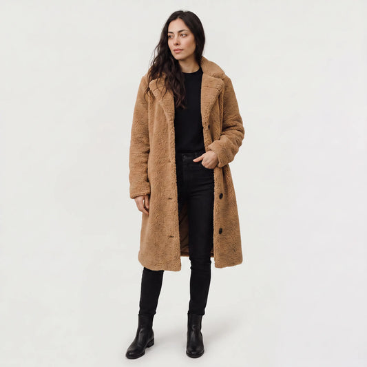 Longline teddy coat