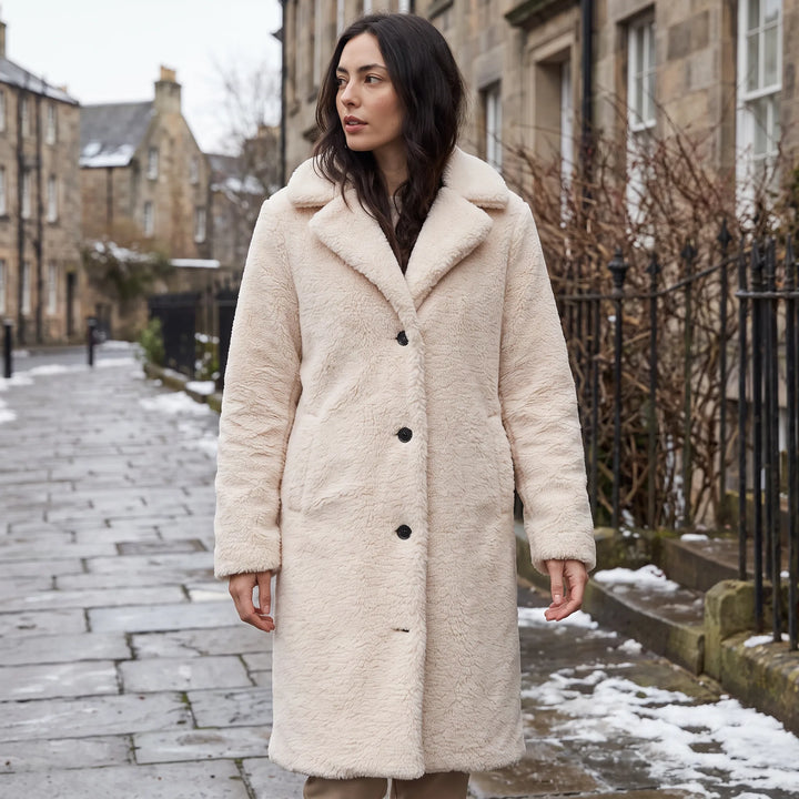 Longline teddy coat