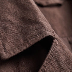 Cropped trench coat met brede revers
