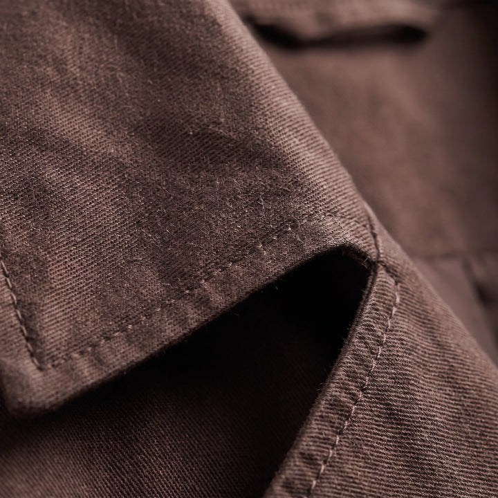 Cropped trench coat met brede revers