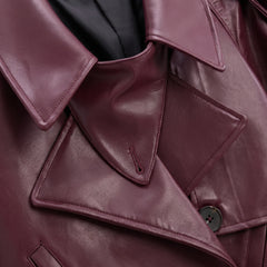 Cropped trench coat met ceintuur