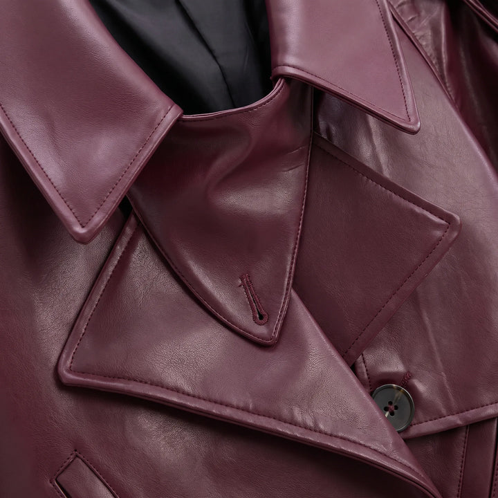 Cropped trench coat met ceintuur