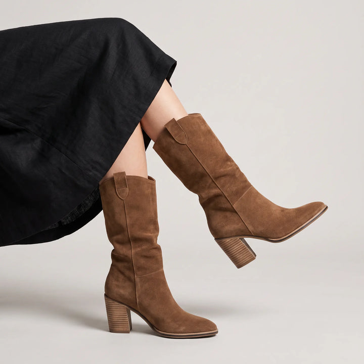Knee-high laarzen met blokhak