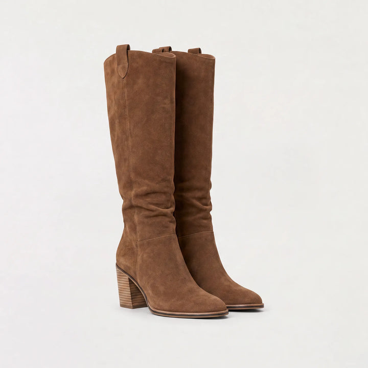 Knee-high laarzen met blokhak