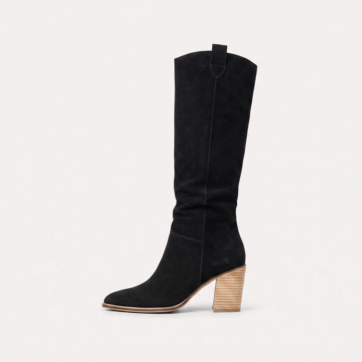 Knee-high laarzen met blokhak