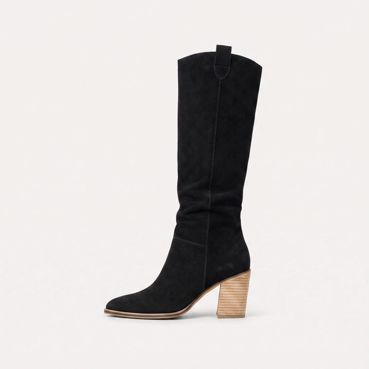 Knee-high laarzen met blokhak