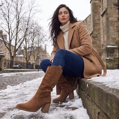 Knee-high laarzen met blokhak