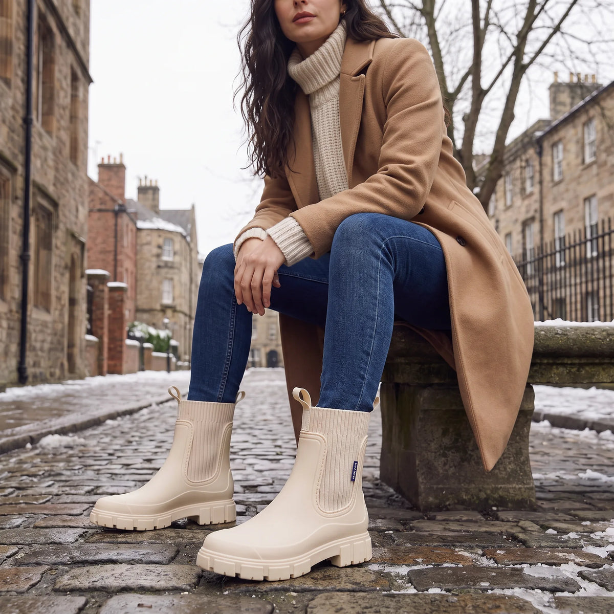 Waterproof chunky Chelsea boots