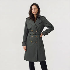 Beige trench coat met ceintuur