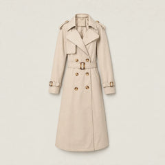 Beige trench coat met ceintuur