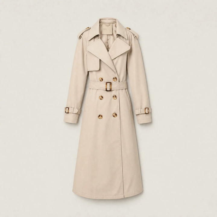 Beige trench coat met ceintuur