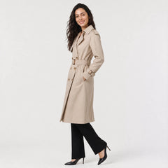 Beige trench coat met ceintuur