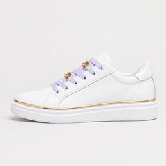 Zwarte trainers met gouden details