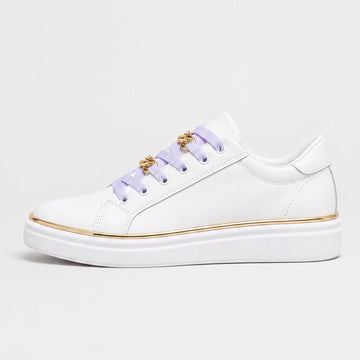 Zwarte trainers met gouden details