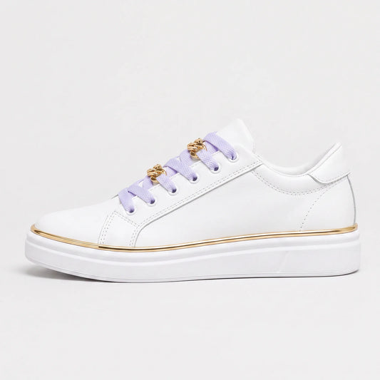 Zwarte trainers met gouden details