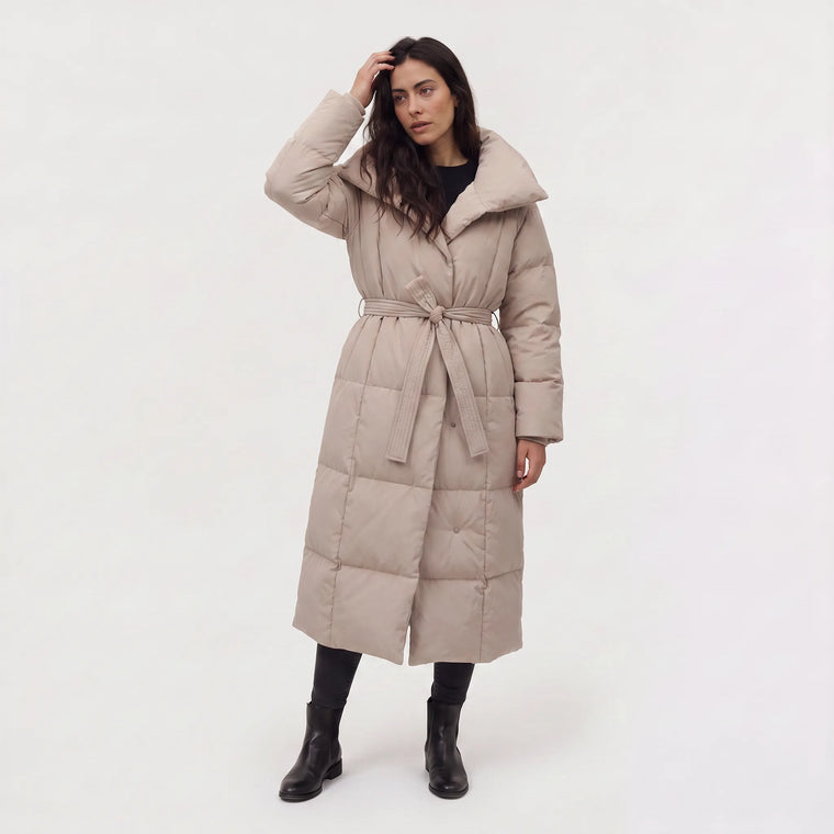 Oversized puffer coat met capuchon