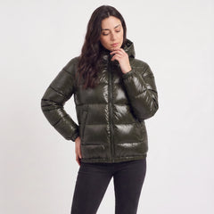 Gewatteerde puffer jas met capuchon